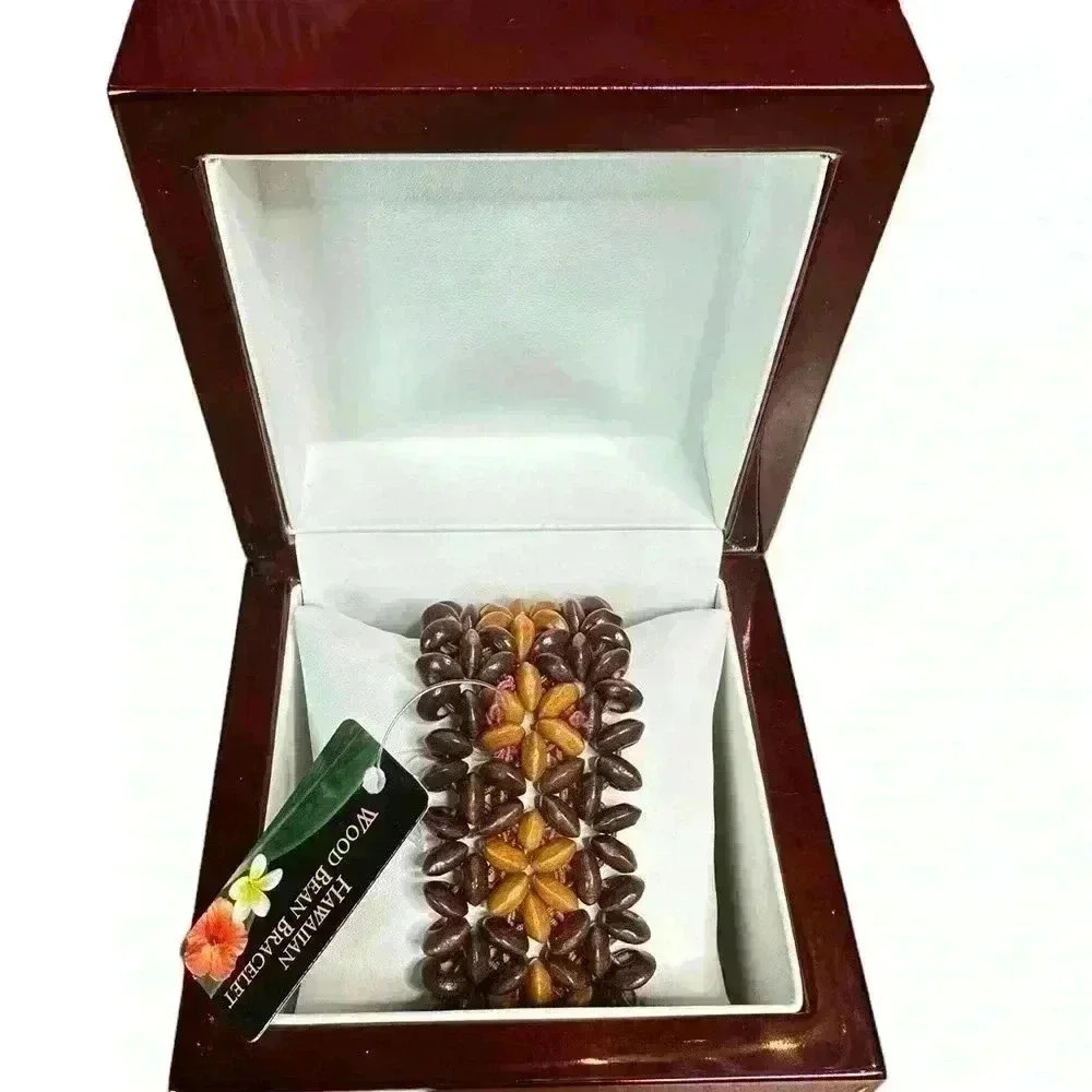 Hawaiian Wood Bean Bracelet